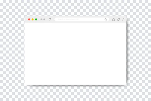 Fenêtre Navigateur Web Illustration Vectorielle Isolée Modèle Écran Fenêtre Web — Image vectorielle