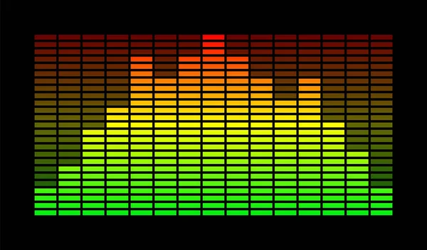 Звуковая Музыка Эквалайзера Векторная Изолированная Иллюстрация Абстрактный Фон Вектора Звуковых — стоковый вектор