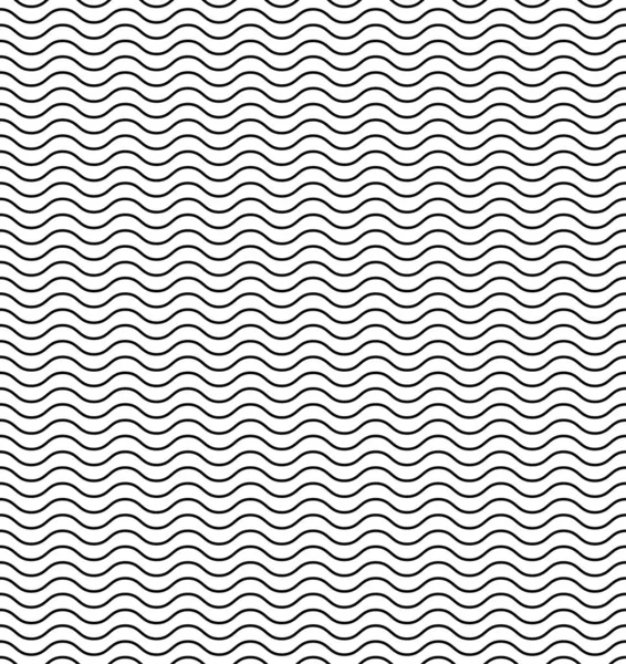 Wellenförmige Linie Nahtloses Muster Vektor Abstraktes Muster Horizontales Vektorbanner Schwarze lizenzfreie Stockillustrationen