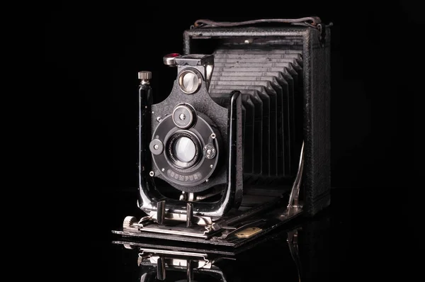Vintage Compur Camera 1939 Année Libération Avec Réflexion Sur Fond — Photo