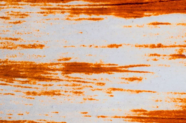 Текстура Горизонтальной Оранжевой Ржавчины Поверхности Серого Окрашенного Металла — стоковое фото