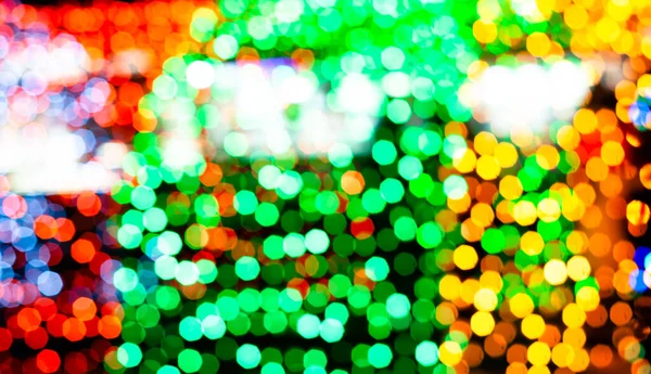 Unfocused Blurred Sparkling Christmas Multicolored Lights Bokeh Effect — Stock Photo, Image