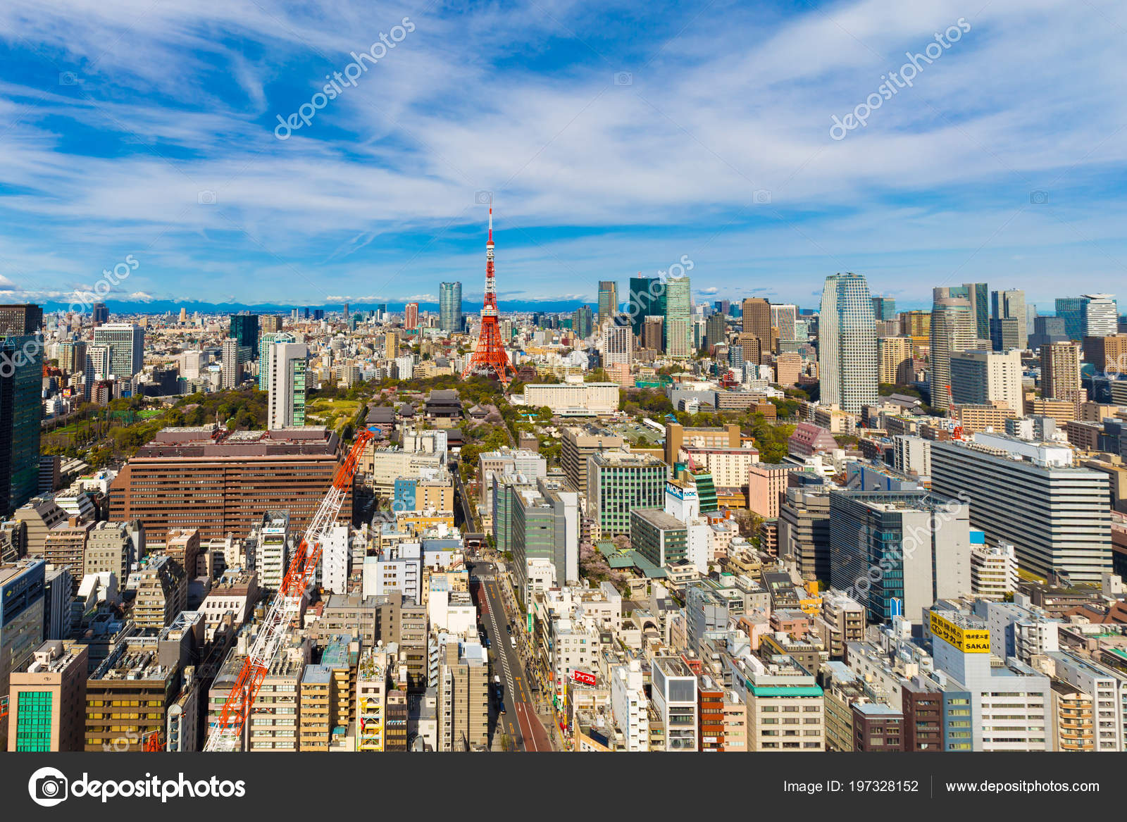 Toyko Skyline Modern City Red Tokyo Tower Office Building Tokyo Stock Photo Image By C Benedixs