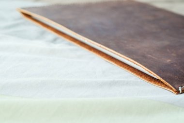 Deri tablet çanta el yapımı aksesuarlar, sanat nesnesi