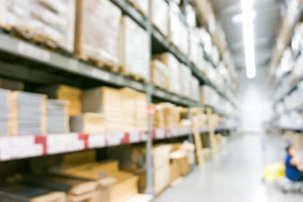 Store Box Blurred Shelf Row — Stock Photo, Image