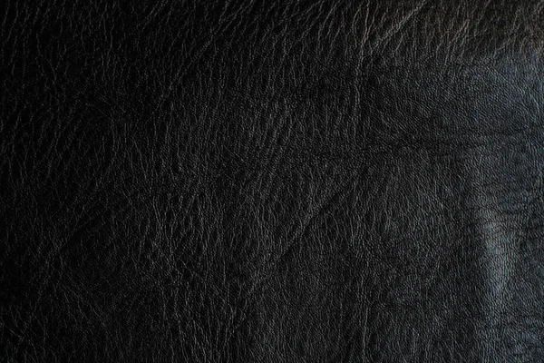 暗い黒い牛革本革バック グラウンド — ストック写真