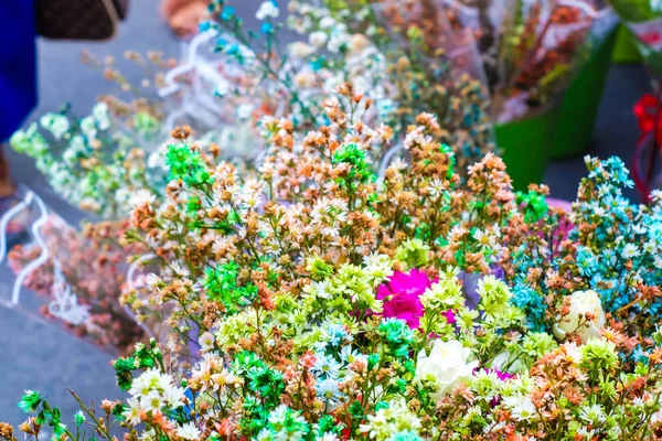 Suche Kolorowy Bukiet Dekoracja Tła Elegancja Kwiat — Zdjęcie stockowe