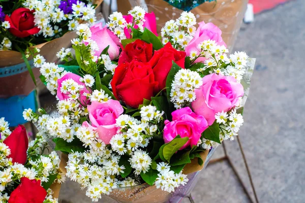 Suche Kolorowy Bukiet Dekoracja Tła Elegancja Kwiat — Zdjęcie stockowe