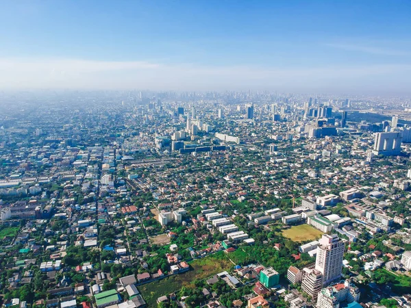 Flygfoto Modern Byggnad Condominium Och Kontor Bangkok Thailand — Stockfoto