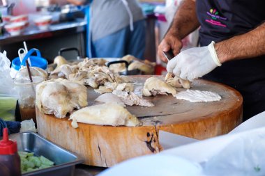 Tavuk yemek Restoran, Hainan tavuk pilav ile Buhar