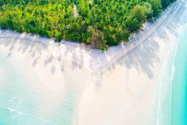 Vue Aérienne Plage Sable Blanc Incroyable Triangle Bord Mer Koh — Photo