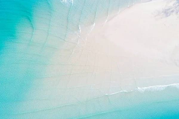Αεροφωτογραφία Του Καταπληκτική Παραλία Λευκή Άμμο Τρίγωνο Θάλασσα Koh Kut — Φωτογραφία Αρχείου