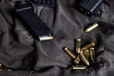 9mm yarı autometic el silah kumaş, suç kavramı üzerine Fmj kurşunla
