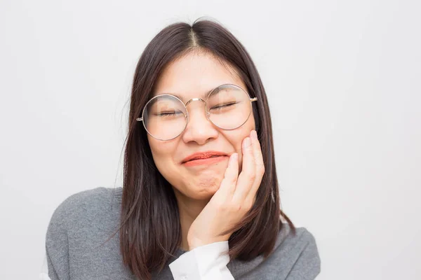 Rire Asiatique Belle Pensée Positive Femmes Avec Les Cheveux Courts — Photo