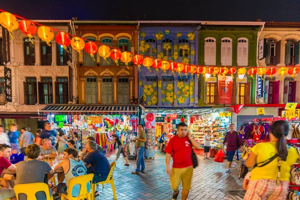 Singapore Singapore Marzo 2015 Street Night View China Town Singapore — Foto Stock