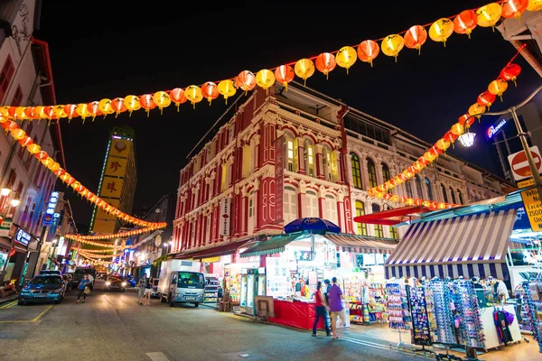 Singapore Singapore March 2015 Street Night View China Town Singapore — 스톡 사진