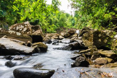 Klong Yai Kee şelale Koh Kood Island, Tayland derin tropikal yağmur ormanlarında
