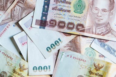 1000 en düşük Thb para arka plan iş kavramı, Tay para Not nesne üzerinde kapatın