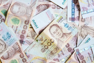 1000 en düşük Thb para arka plan iş kavramı, Tay para Not nesne üzerinde kapatın