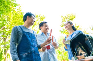 Asya kıdemli erken emeklilik partisi yeşil park açık Barbekü gıda ve içecek grubu