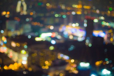 Bina, Modern şehir bulanık bulanık bokeh şehir trafik ışığı