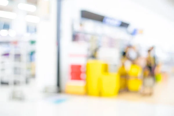 Supermercado Loja Desfocado Bokeh Comida Bebida Fundo Conceito Negócio — Fotografia de Stock