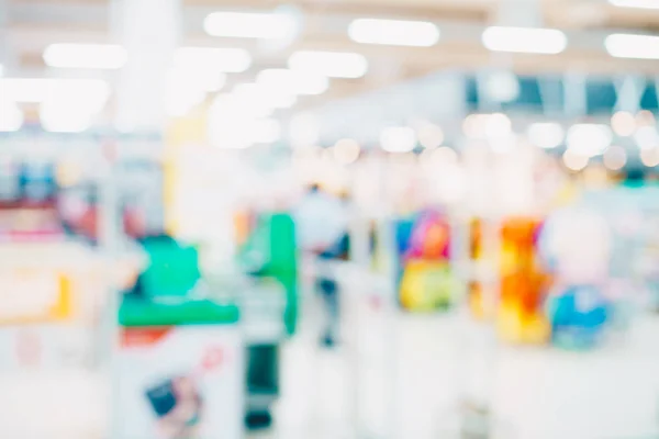 Supermercado Loja Desfocado Bokeh Comida Bebida Fundo Conceito Negócio — Fotografia de Stock