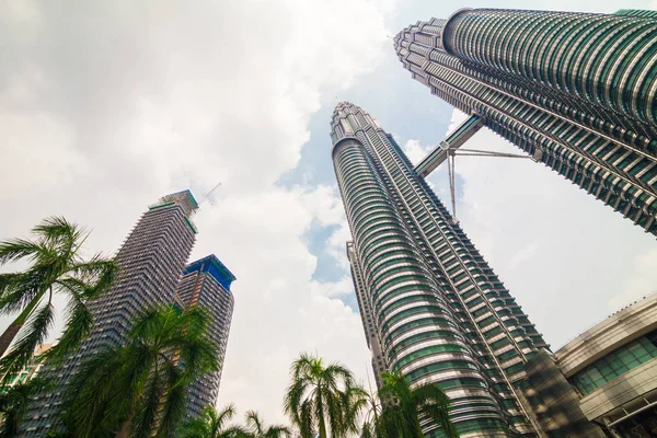 Torre Construção Gêmea Petronas Kualalumpur Malásia — Fotografia de Stock