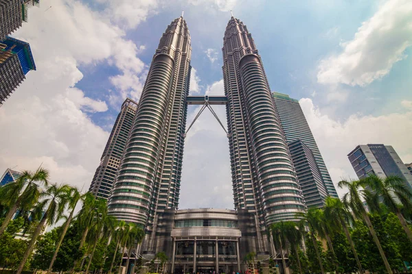 Torre Construção Gêmea Petronas Kualalumpur Malásia — Fotografia de Stock