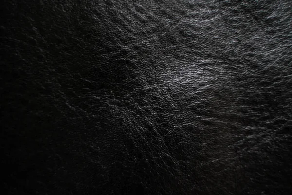 真正的老黑色牛皮 皮革纹理 — 图库照片