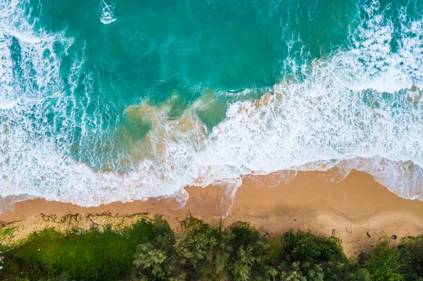 Mar Ola Playa Vista Aérea Hermosa Amzing Naturaleza Vacaciones Fondo — Foto de Stock