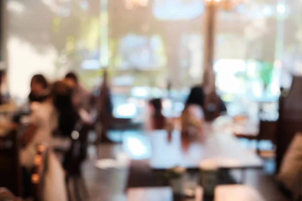 Blurred Group People Drink Coffee Sitting Cafe Bokeh — Stock Photo, Image