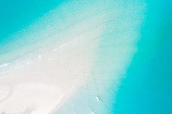 Draufsicht Weißes Meer Strand Welle Gelassenheit Hintergrund Sommer Landschaft Mit — Stockfoto