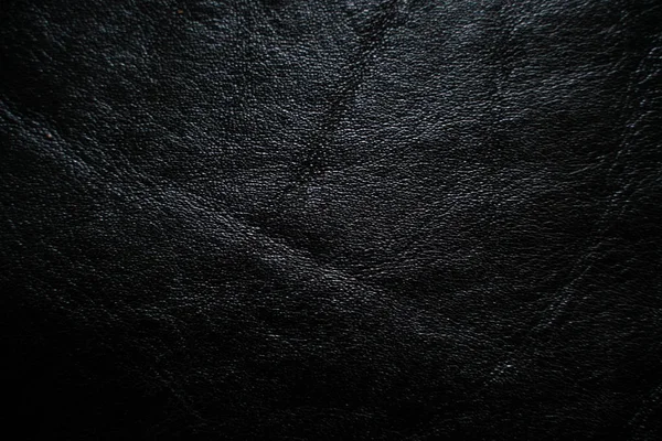 Genuine old black cow leather