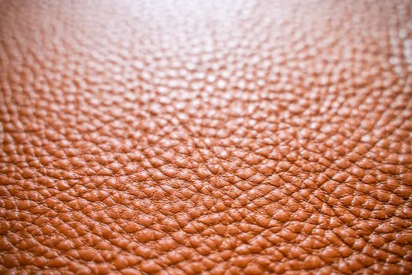 Selektivní zaostření hnědé kůže zblízka se světlem — Stock fotografie