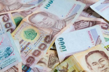 1000 THB para notu yakın yukarı Bckground