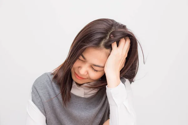 Smil, vær fri for vakre, asiatiske, korte kvinner – stockfoto