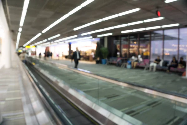 Blurred passenger hurry up in airport