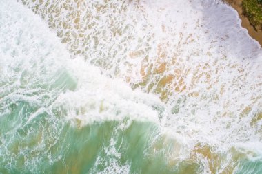 Egzotik turkuaz deniz dalgası plaj doğa manzara