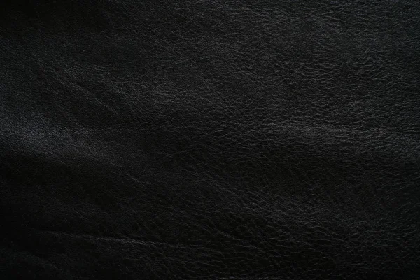 豪華な本物の黒い革の装飾の背景 — ストック写真