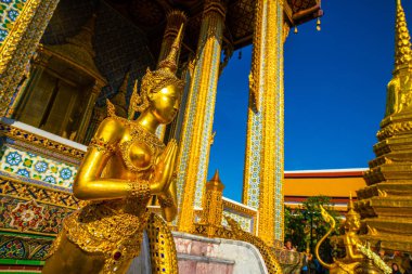 Bangkok Wat Phra Kaew zümrüt Budist tapınağı