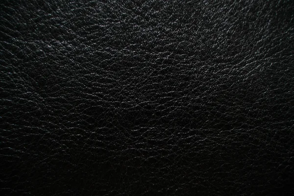 Abstraktní černé originální plnozrnné kožené pozadí — Stock fotografie