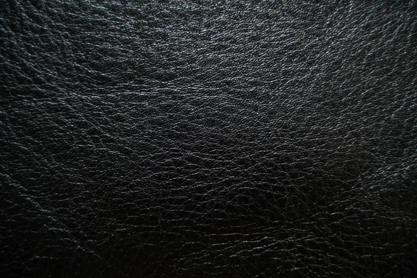 Abstraktní černé originální plnozrnné kožené pozadí — Stock fotografie