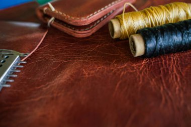 El yapımı alet nesnesi ile deri craftsmanshiip