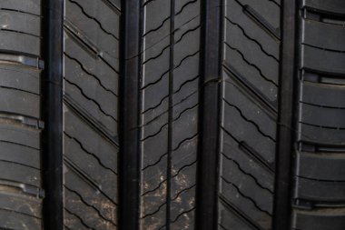 Yeni lastik doku siyah araba kauçuk