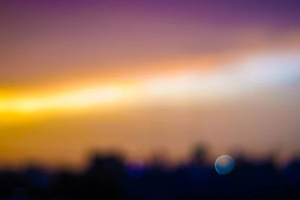 Abstract blurred silhouette sunset colorful sky cloud — Stock Photo, Image