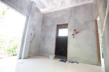 Kapı ve windoor ile Modern ev iç bina çimento odası