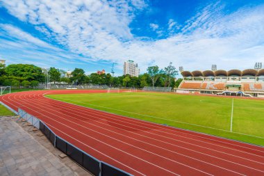 Futbol açık yeşil çim alan