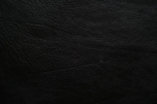 Drsná černá pravá kožená textura — Stock fotografie