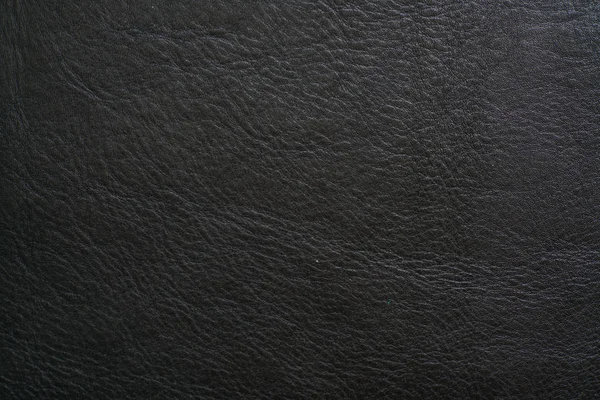 Textura de cuero genuino negro áspero — Foto de Stock